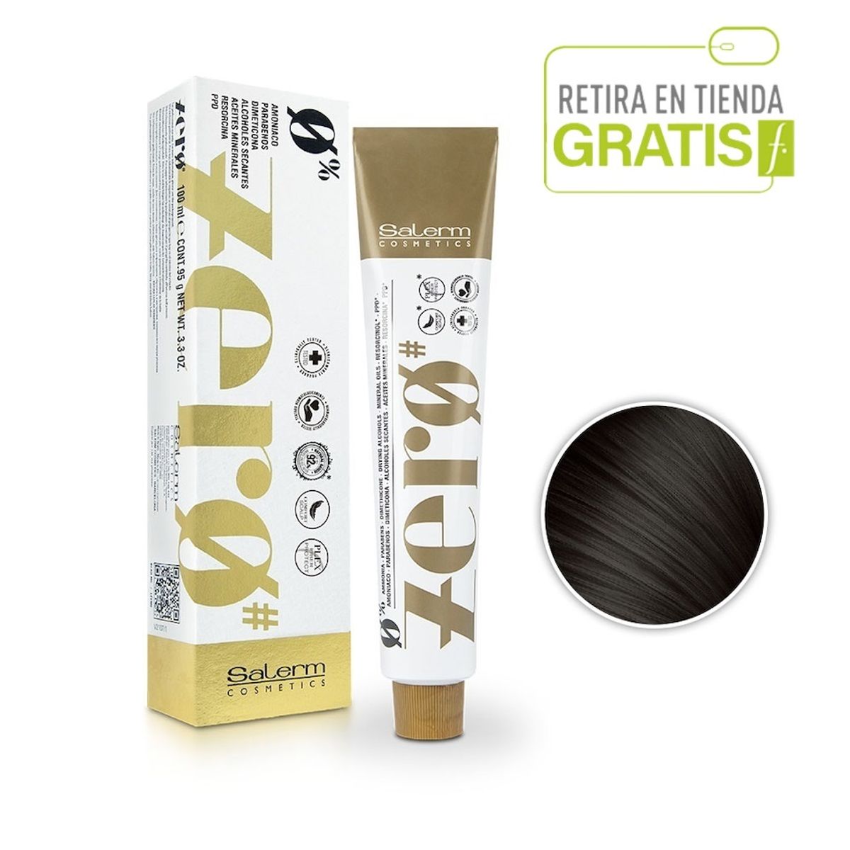 SALERM - SALERM Tintura Zero Sin Amoniaco 4,0 Castaño