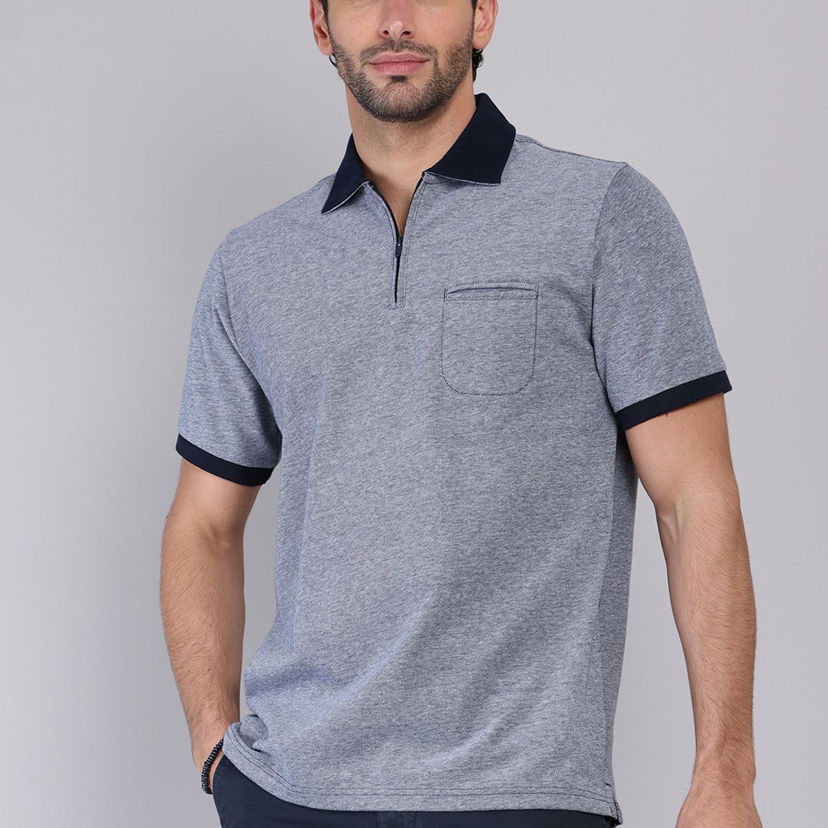 PIERO BUTTI - Polera Pique Melange Piero Butti PIERO BUTTI