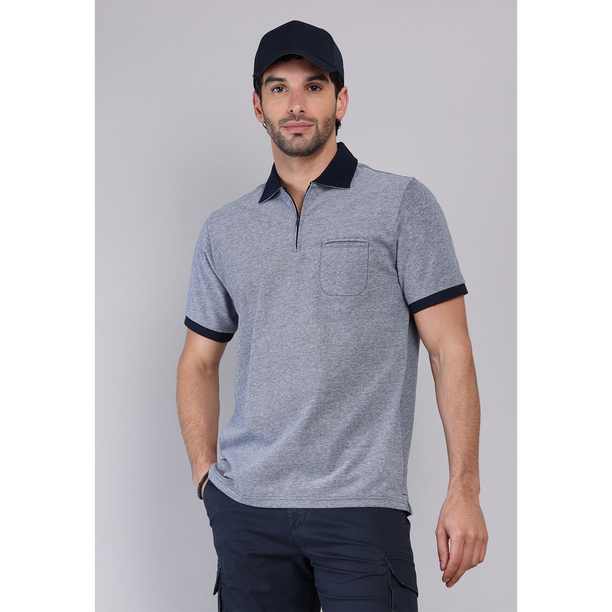 PIERO BUTTI - Polera Pique Melange Piero Butti PIERO BUTTI