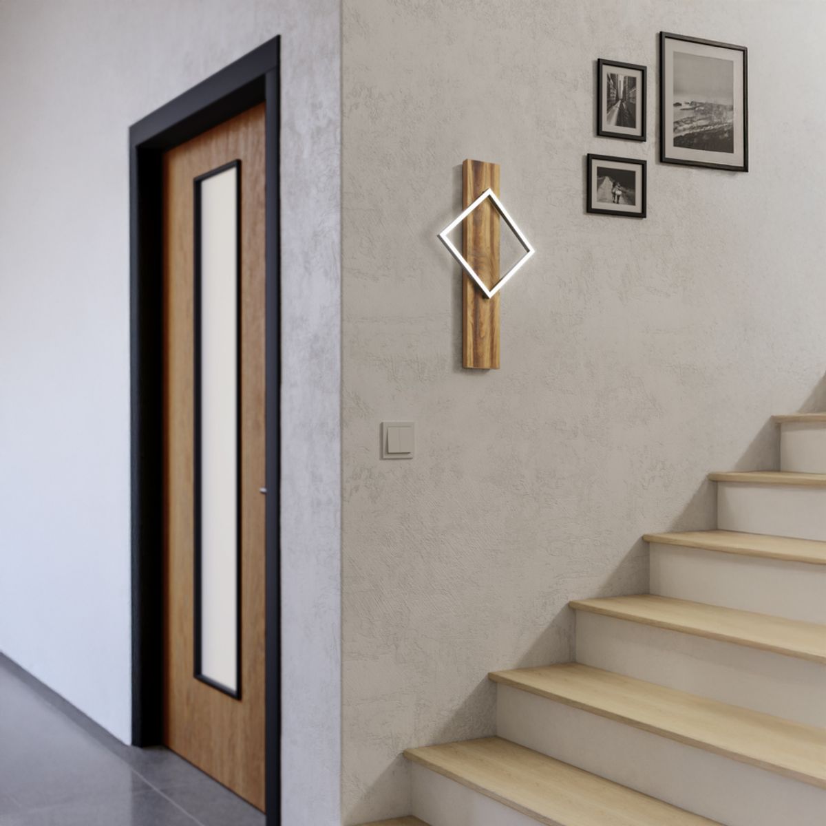 EGLO - Apliqué de Pared Eglo Boyal Negro Cafe Led 1X13W IP20 Cód901934