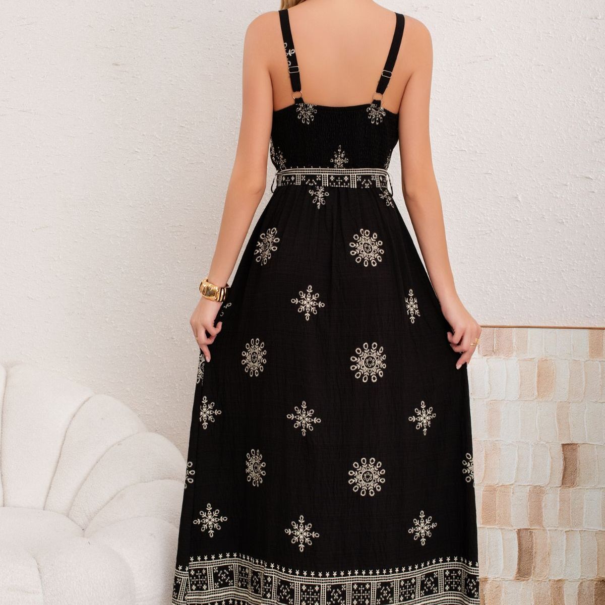 LOOK SHOP - Vestido Largo Primavera Mujer. Diseños Y Colores Con Lazo 3359