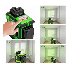 GENERICO - Nivel Laser Profesional 12 Líneas, Maletín, soporte, 2 Baterías