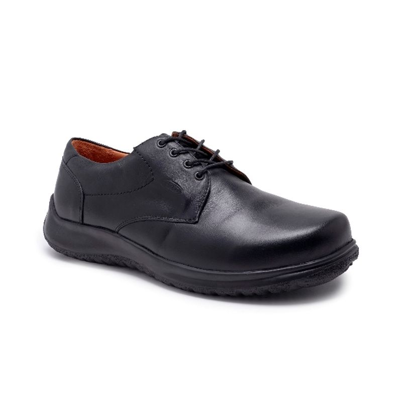 OVERLAND - CALZADO DE CUERO NEGRO PARA DIABETICOS MODELO 4452 TALLA 45