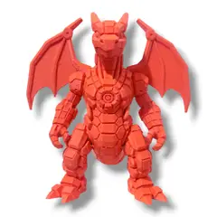 GENERICO - Figura Mecha Dragón de Fuego Naranjo 150 mm