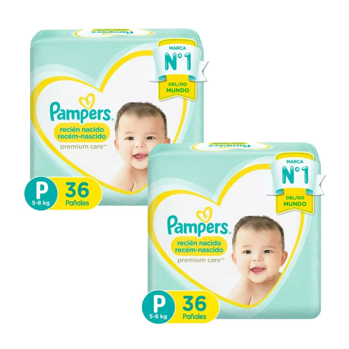 PAMPERS - Pañal Pampers Premium Care X2 P 36 (72 Pañales)