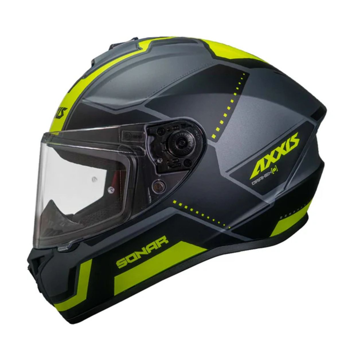 Casco Para Moto Axxis Draken S Sonar Amarillo Fluor Mate, marca AXXIS - Foto 2