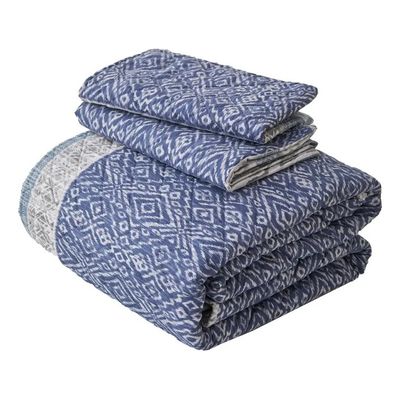Imagen 2 del producto Cubrecama Quilt Sherpa Estampado King Azul