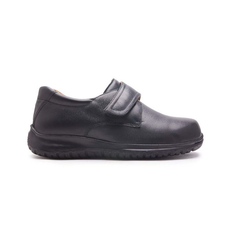 OVERLAND - CALZADO DE CUERO NEGRO PARA DIABETICOS MODELO 4478 TALLA 37