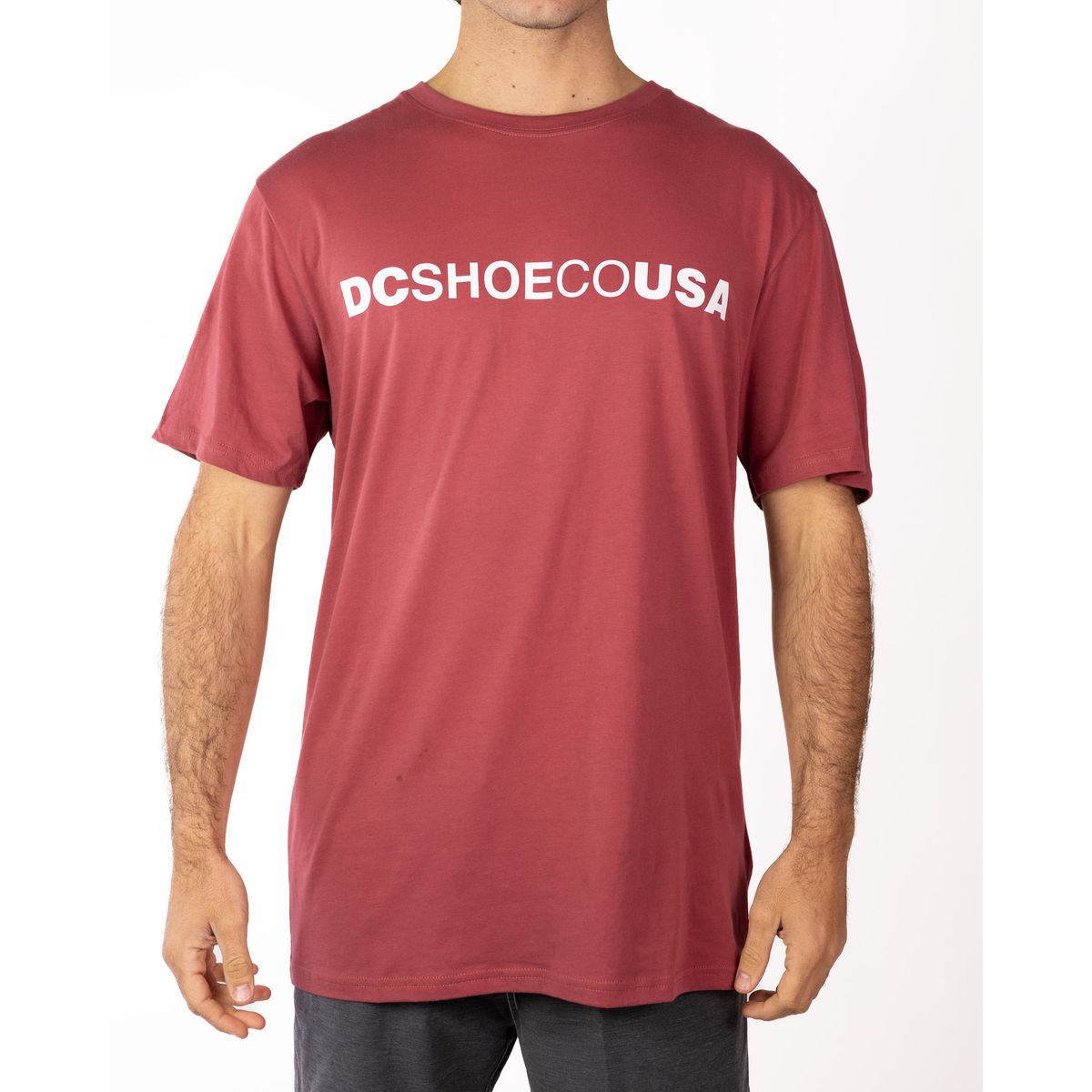 DC SHOES - Polera Hombre Logo Rojo DC