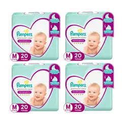 PAMPERS - Pañal Premium Care X4 M 20 (80 Pañales)
