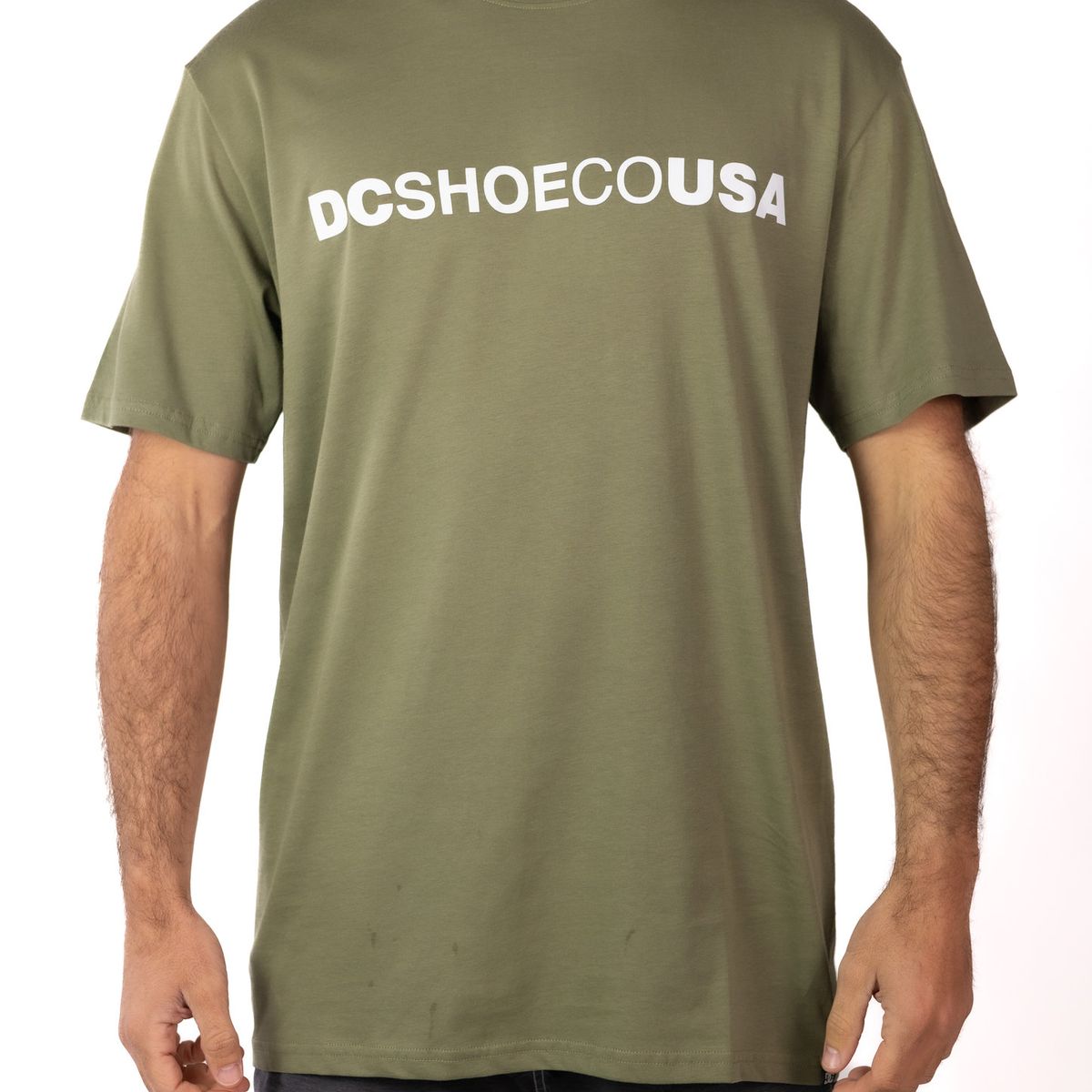 DC SHOES - Polera Hombre Logo Verde DC