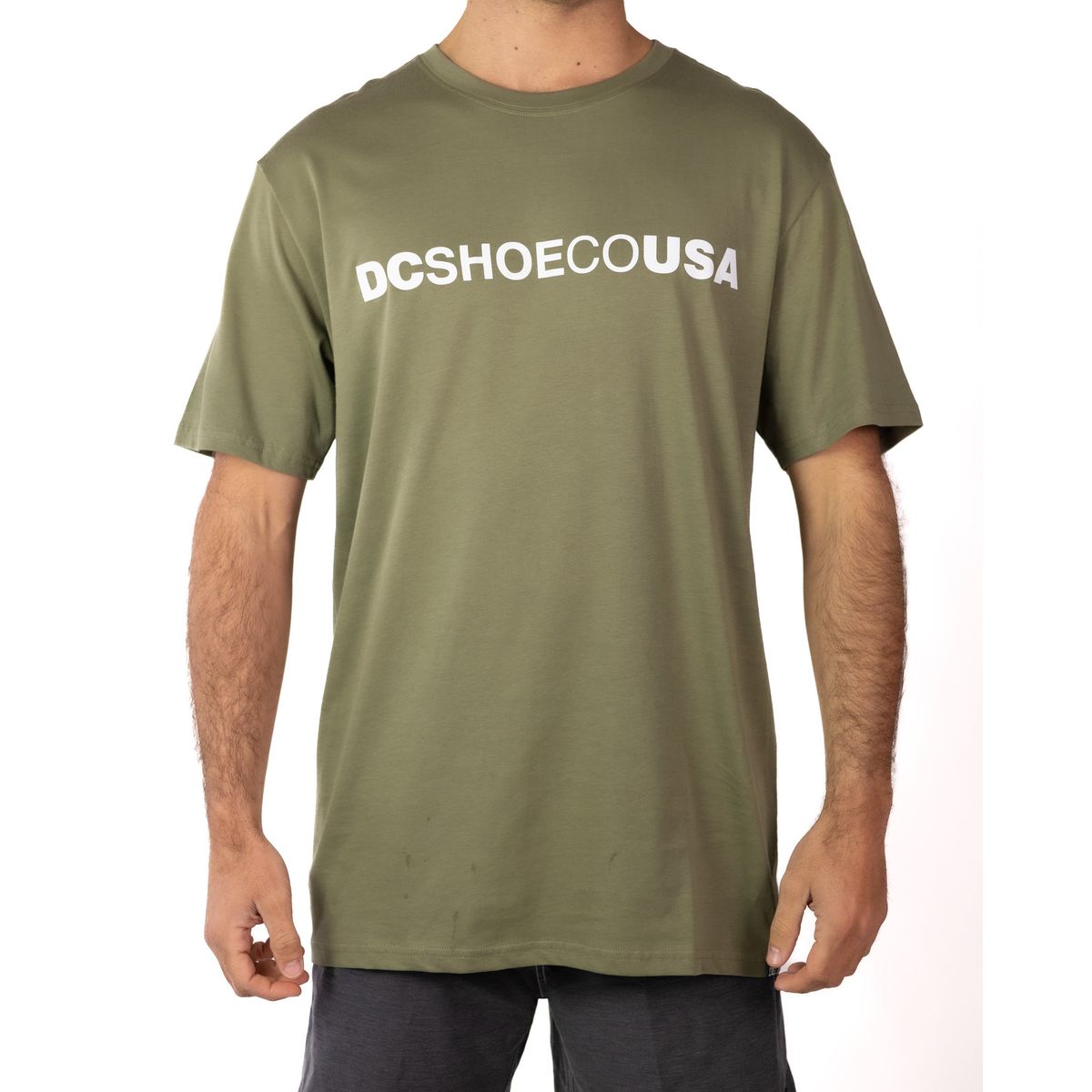 DC SHOES - Polera Hombre Logo Verde DC