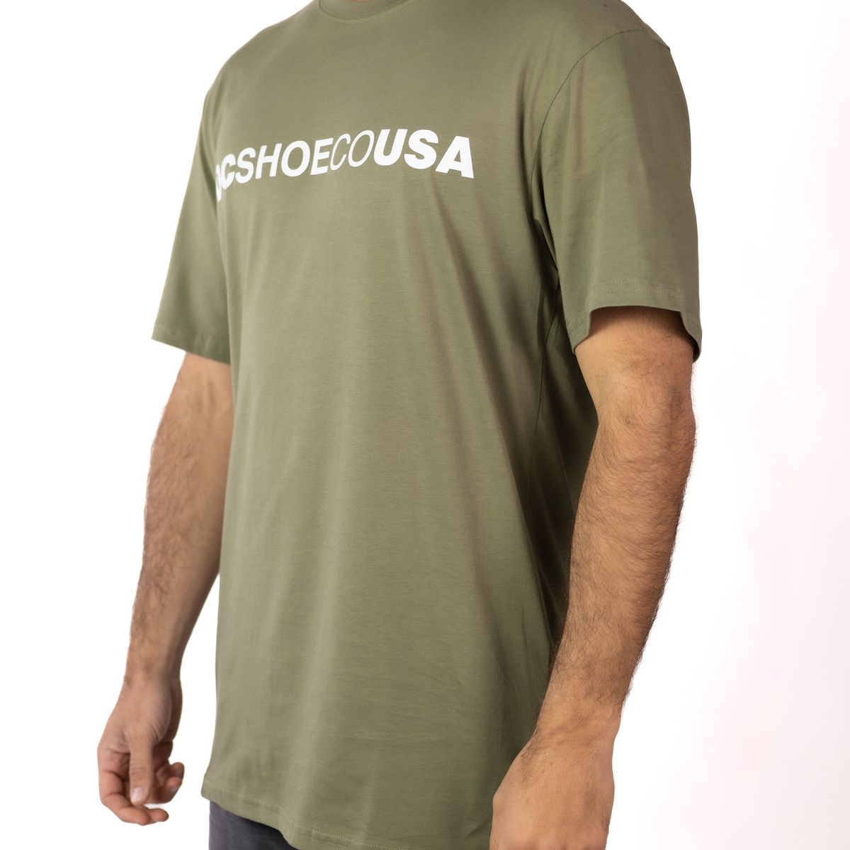 DC SHOES - Polera Hombre Logo Verde DC