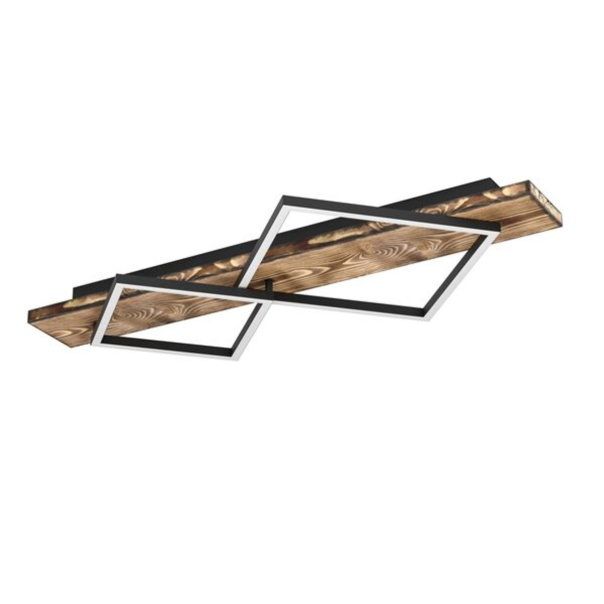 EGLO - Apliqué de Techo Eglo Boyal Negro Cafe Led 1X13W 1X15W IP20  Cód901935