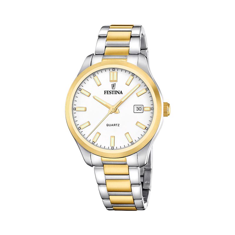 FESTINA - Reloj F20738/1 Festina Blanco Hombre Acero Clasico