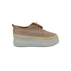 HERIEL - Zapatilla Beige Plataforma Mujer