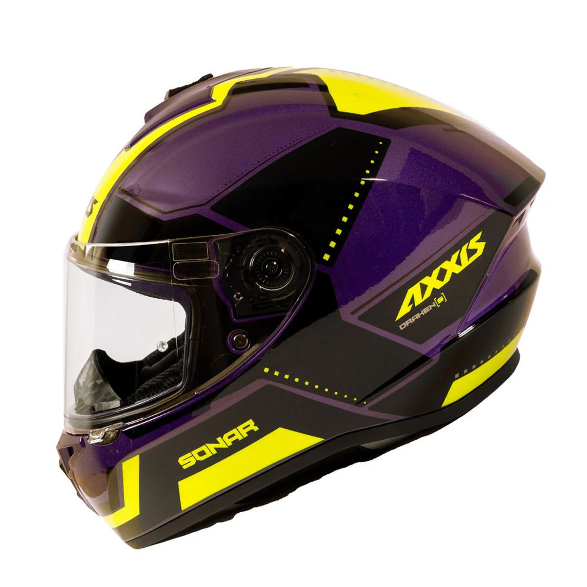 AXXIS - Casco Para Moto Axxis Draken S Sonar Amarillo Fluor Brillo