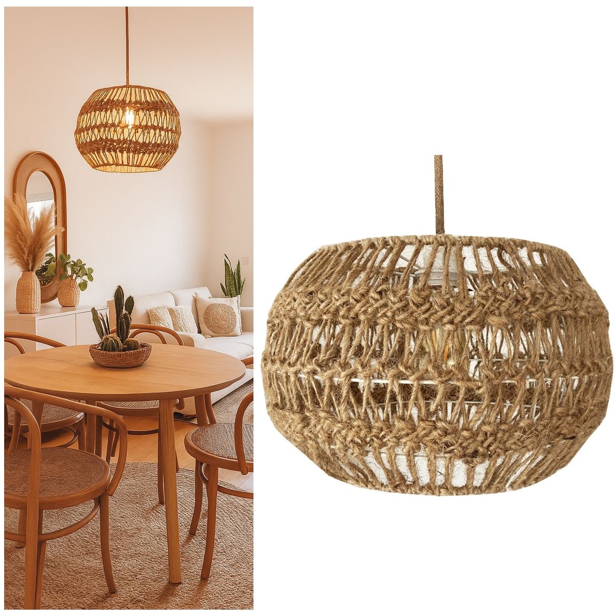 CAROLD STEVENS - Lámpara Colgante Globo Horquilla