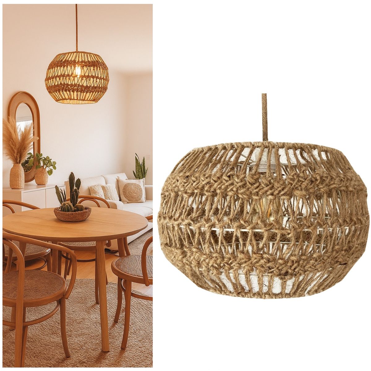 CAROLD STEVENS - Lámpara Colgante Globo Horquilla