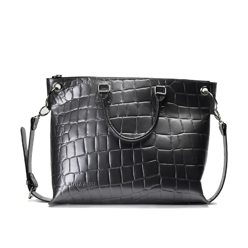 LANDAZURI - Bolso de Diseñador Plata Mosaico Landazuri