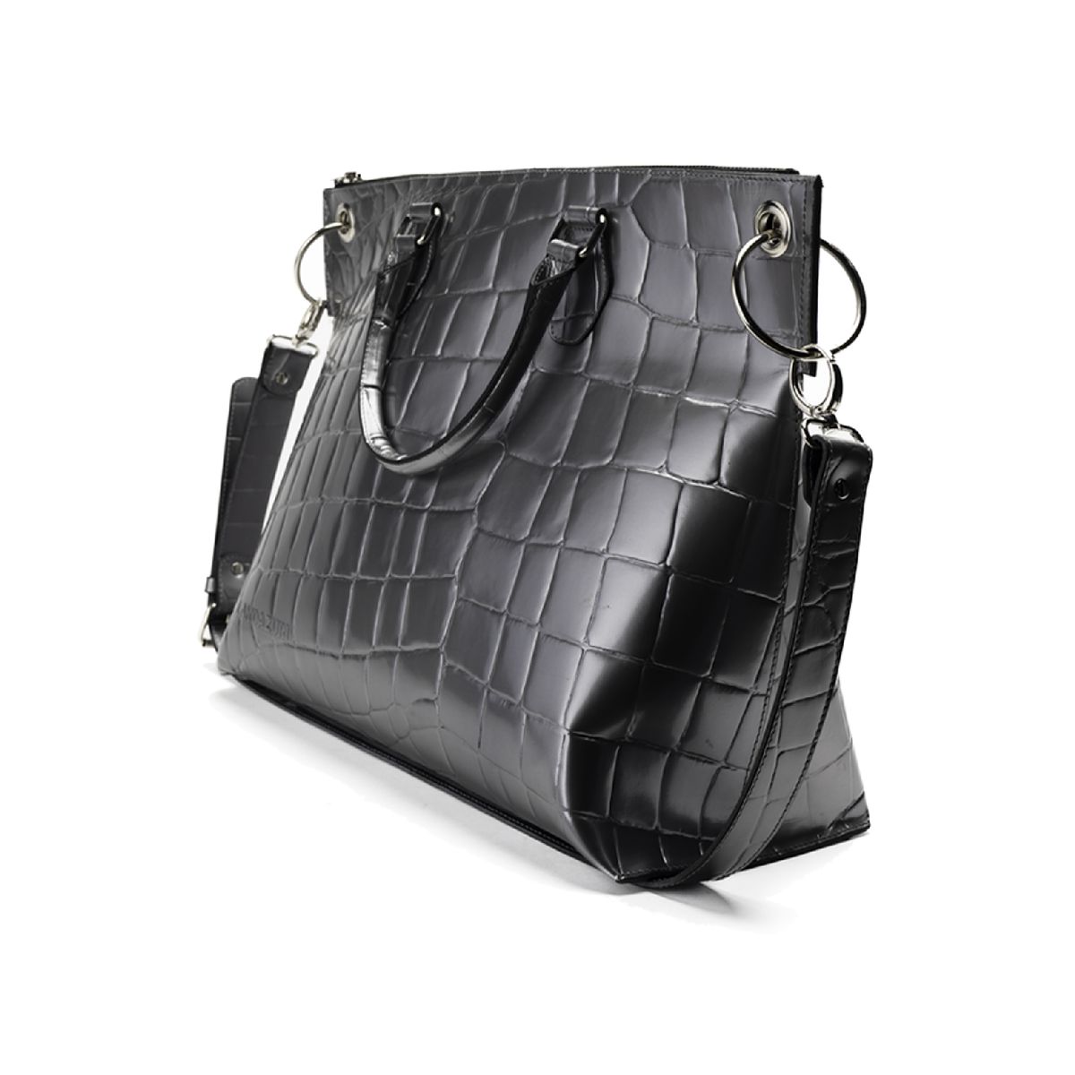 LANDAZURI - Bolso de Diseñador Plata Mosaico Landazuri