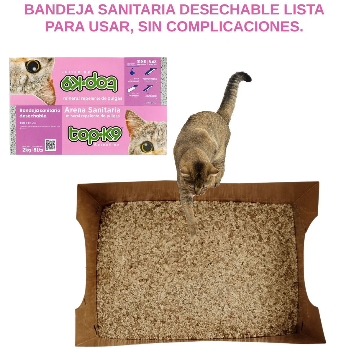 GENERICO - Arena Top-k9 Repelente De Pulgas Bandeja Desechable 2kg