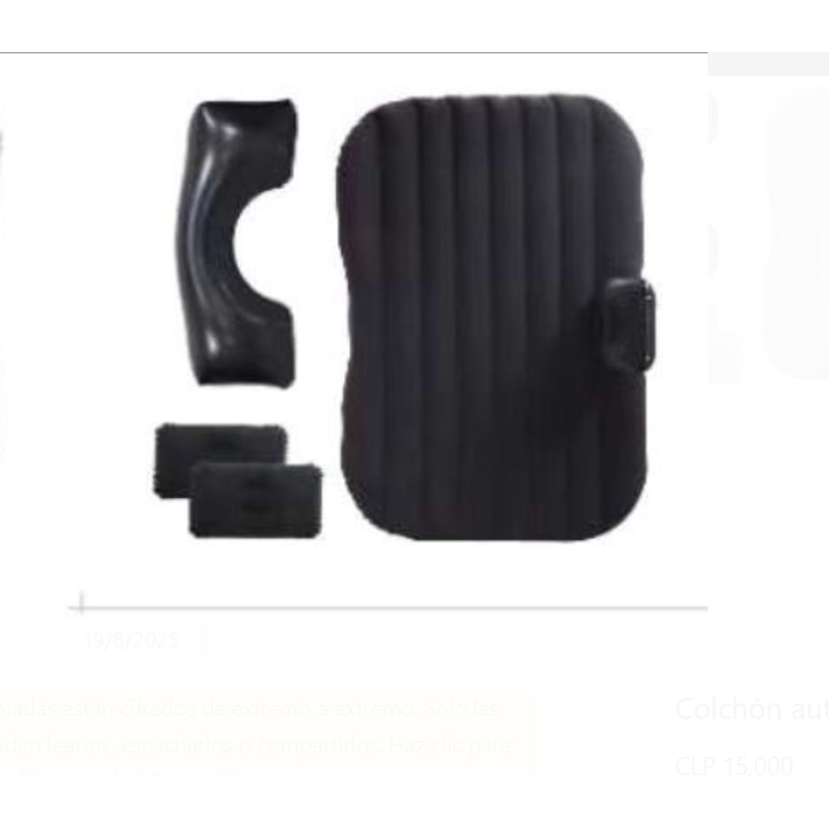 GENERICO - Colchón Inflable Para Auto Con Accsesorios Viajes