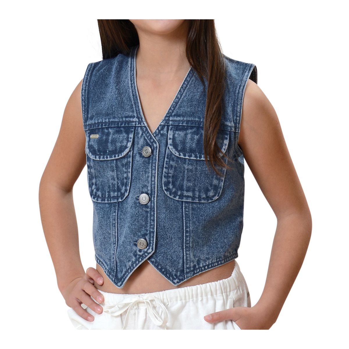 EXCEPTION - Vest Mezclilla Niña Exception