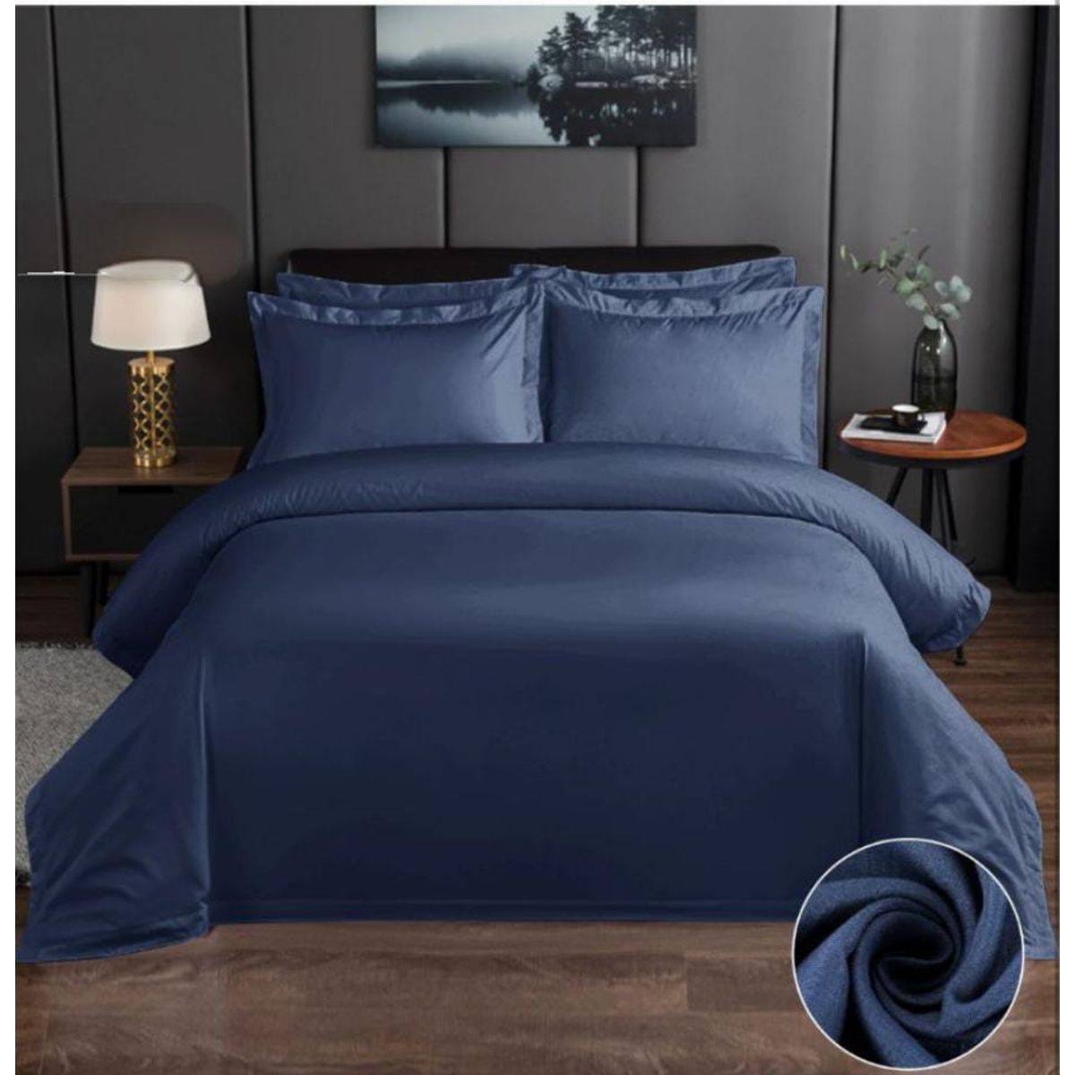 HOMEY - Pack De 2 Sabanas Bajeras Lisas 2 Plazas, 100% Poliester Color Azul