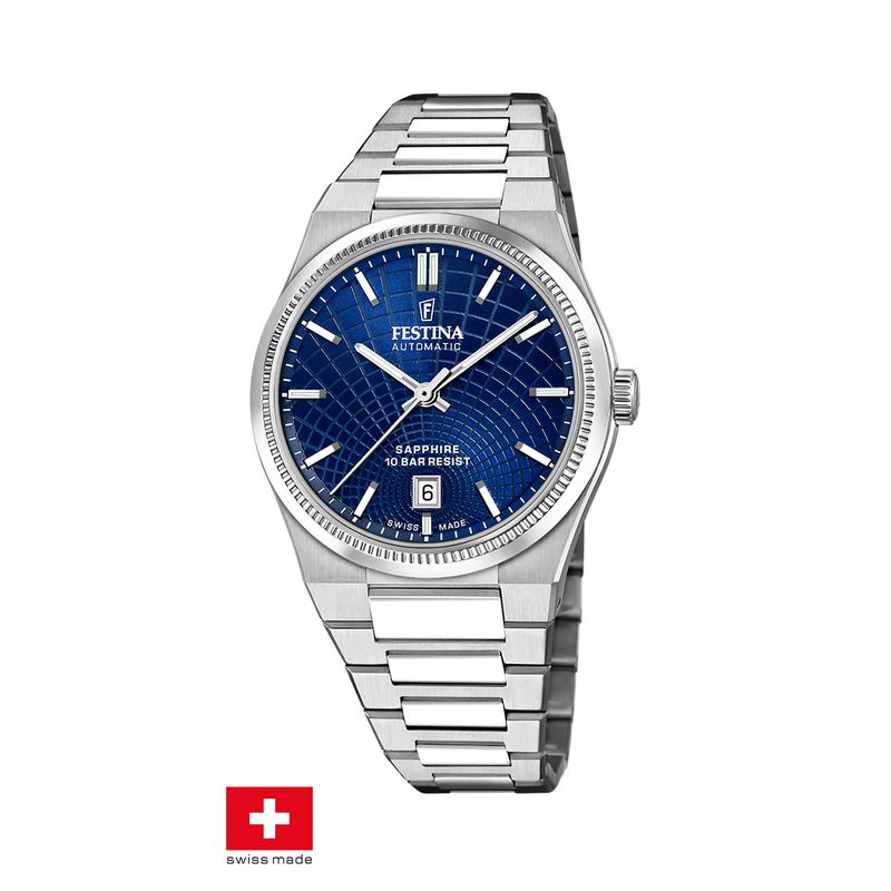 FESTINA SWISS - Reloj F20083/2 Festina Swiss Azul Hombre Automatico