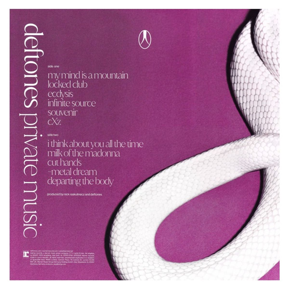 HITWAY MUSIC - DEFTONES - PRIVATE MUSIC FOG WHITE VINYL ALT COVER - VINILO