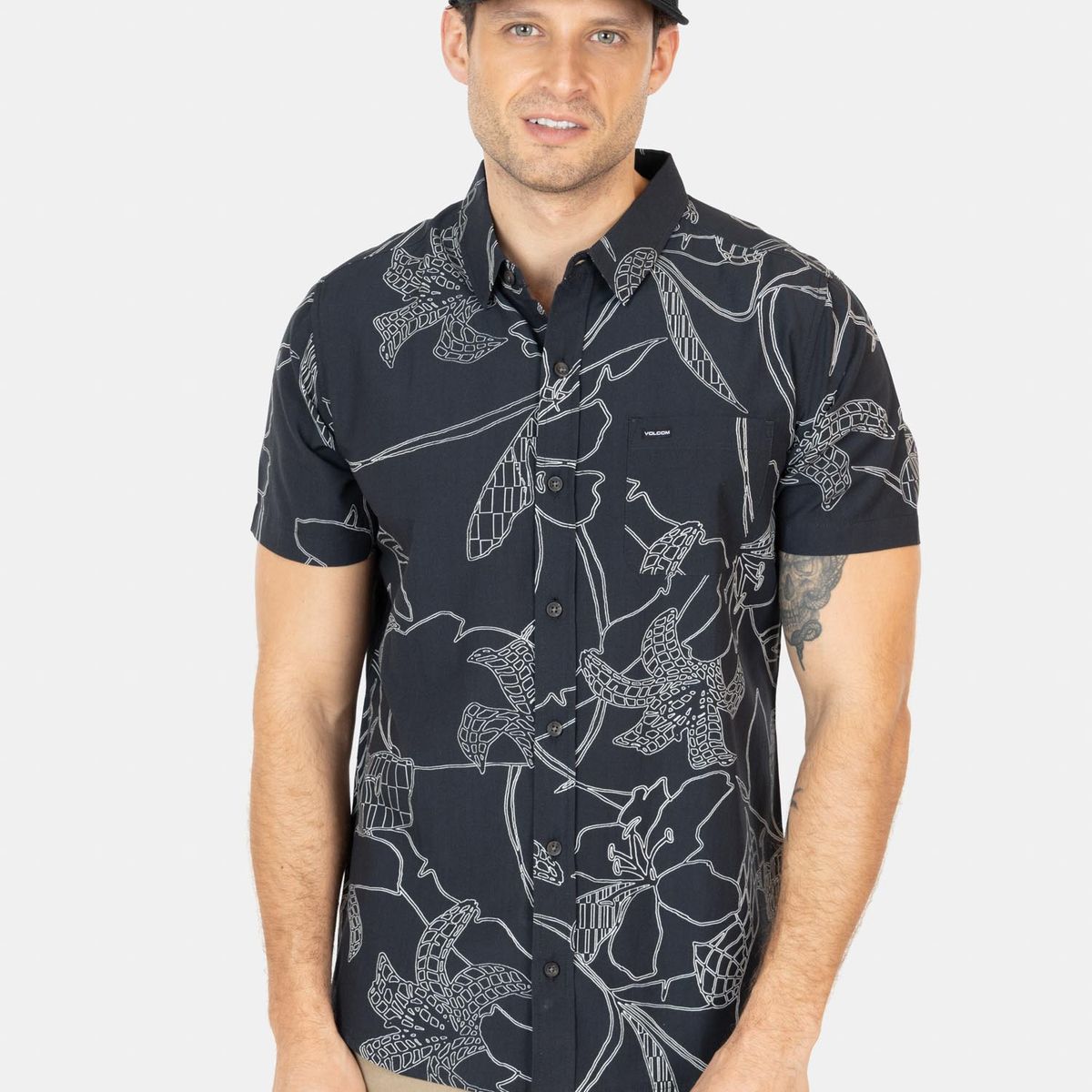 VOLCOM - Camisa MC Pixel Stone Multicolor Hombre Volcom