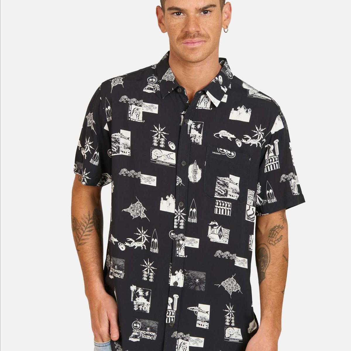 VOLCOM - Camisa MC Óleo Multicolor Hombre Volcom