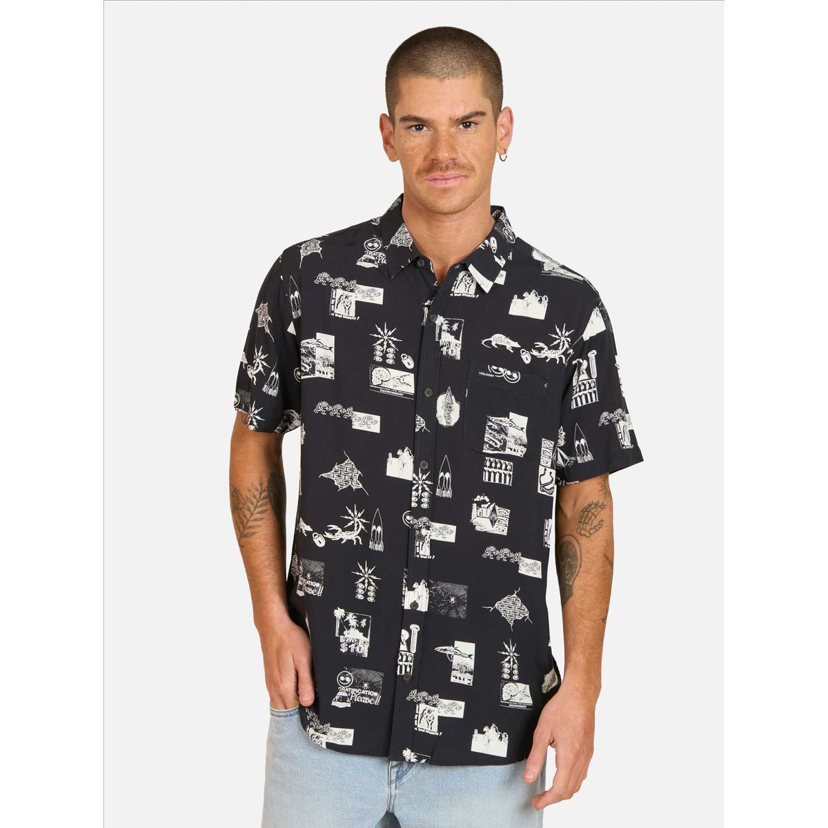 VOLCOM - Camisa MC Óleo Multicolor Hombre Volcom