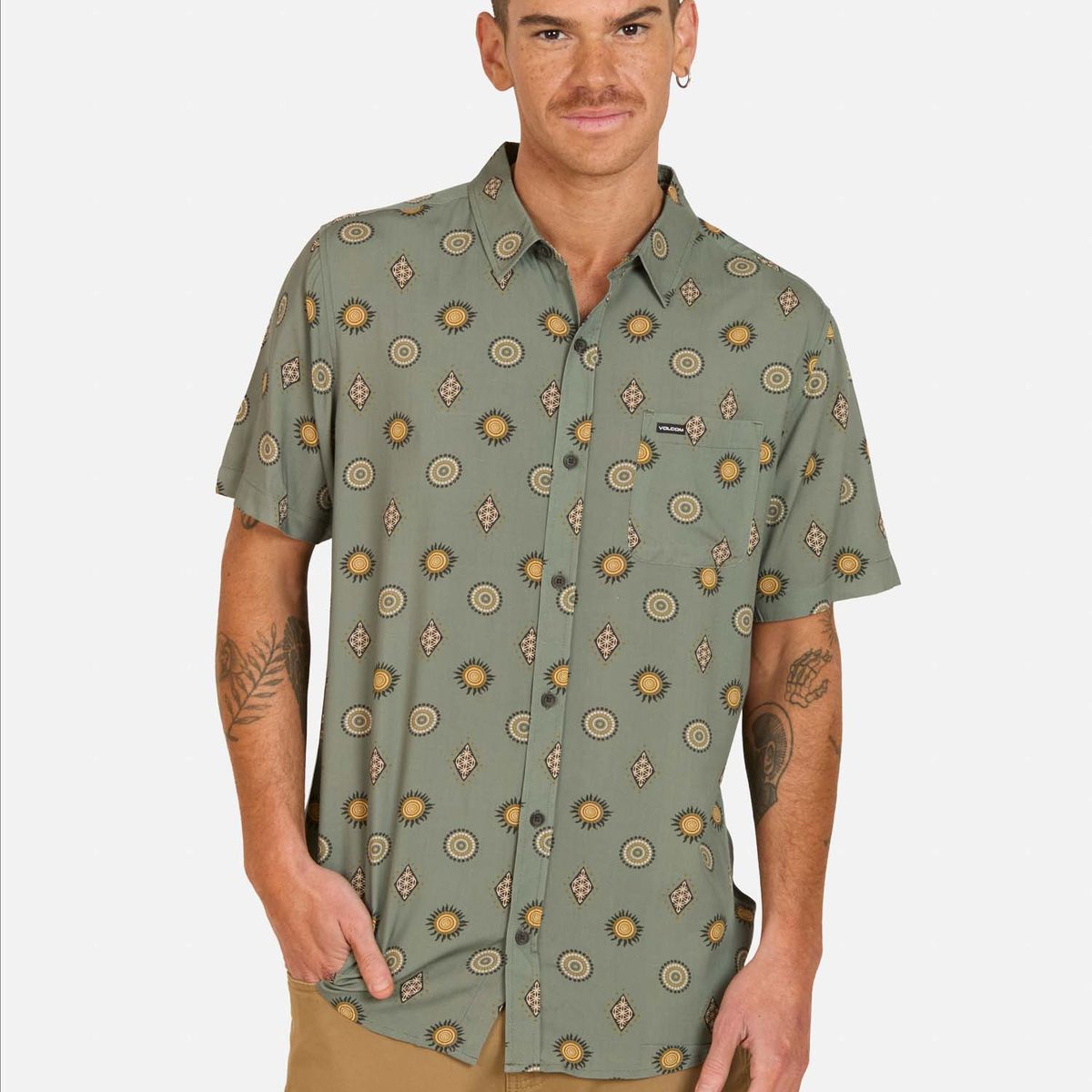 VOLCOM - Camisa MC Peg Multicolor Hombre Volcom