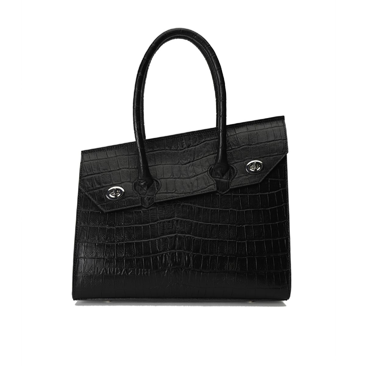 LANDAZURI - Cartera de Mano Negro Mosaico Landazuri