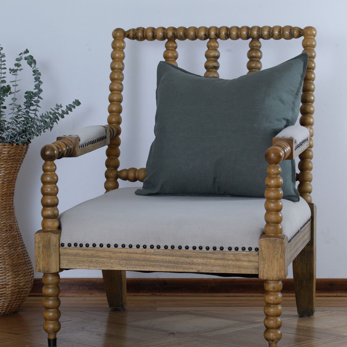 NATURALINO - Cojín Lino 55x55 San Pedro Musgo - Naturalino