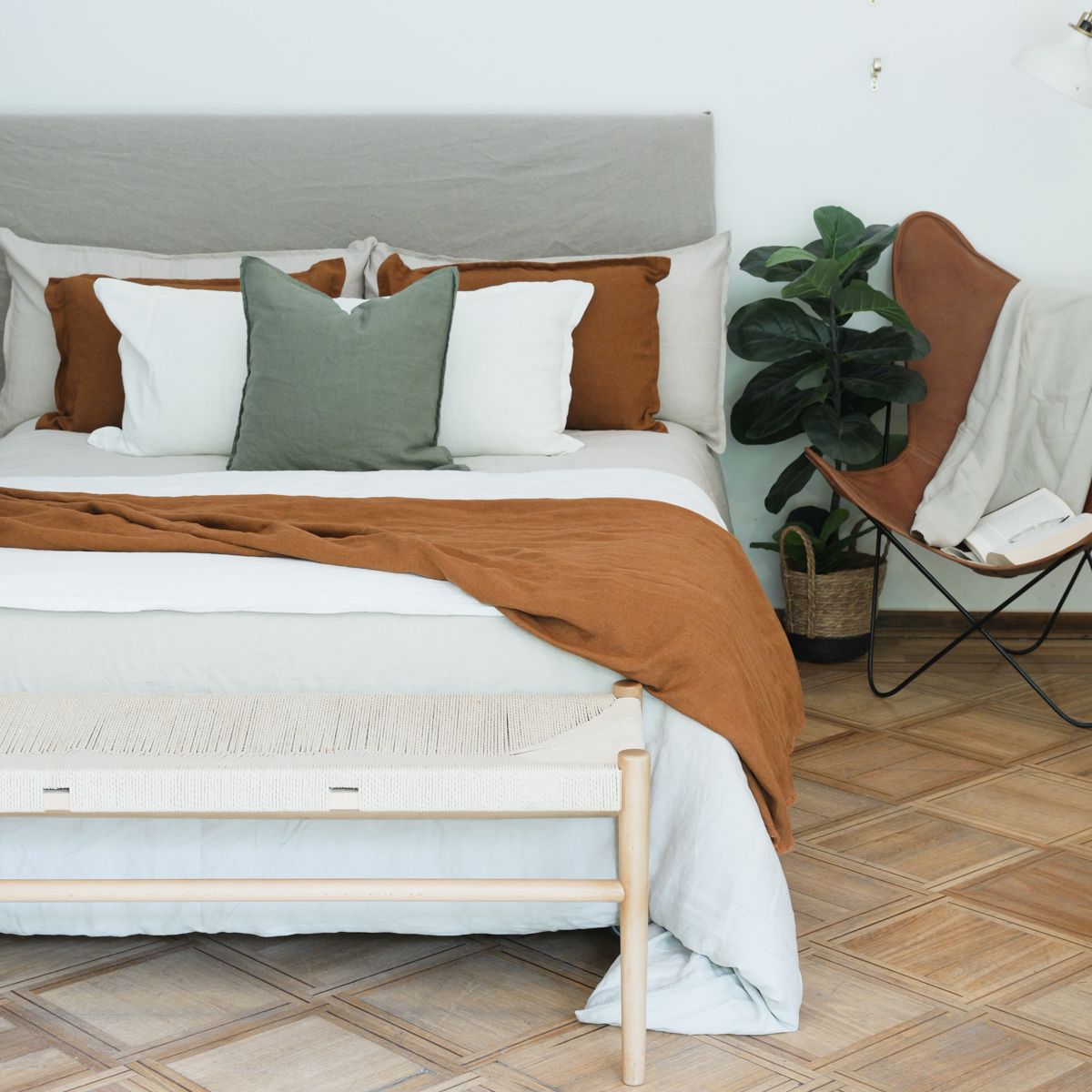 NATURALINO - Cojín Lino 55x55 San Pedro Musgo - Naturalino