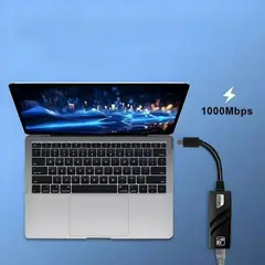 GENERICO - Adaptador Usb C 3.0 A Lan Ethernet 1Gbps