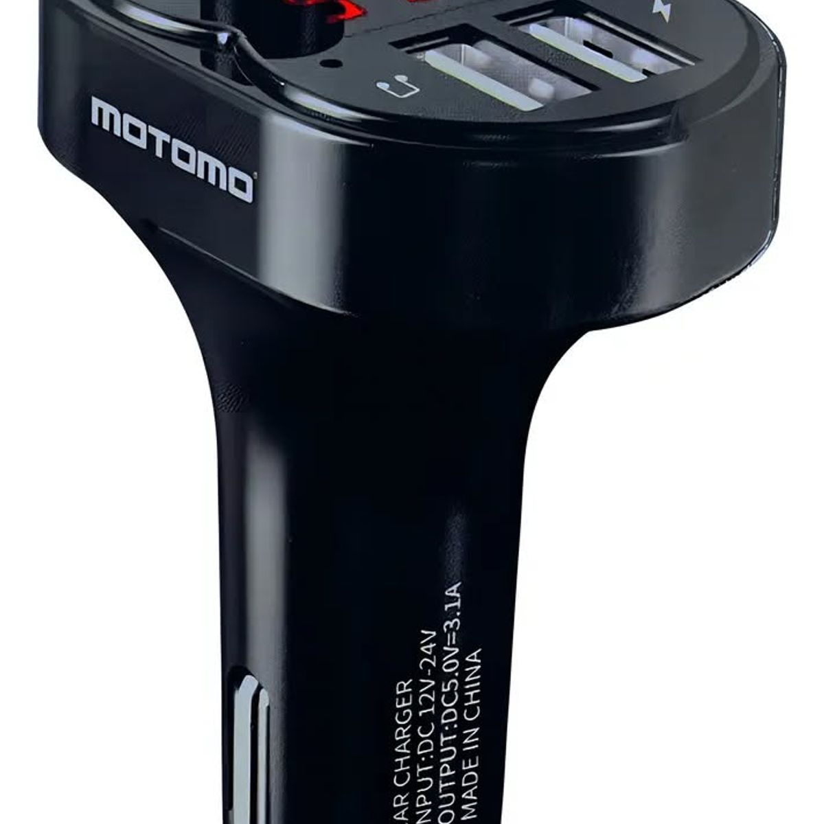 GENERICO - Transmisor FM Bluetooth Cargador USB Motomo  3.1 A