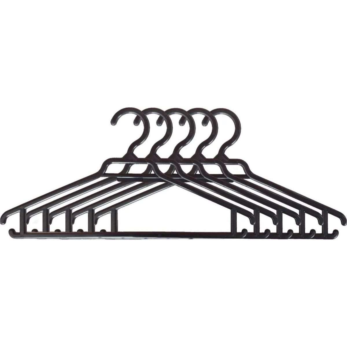 GENERICO - Pack 30 Colgadores Ropa Negro. Percha Gancho Antideslizante.