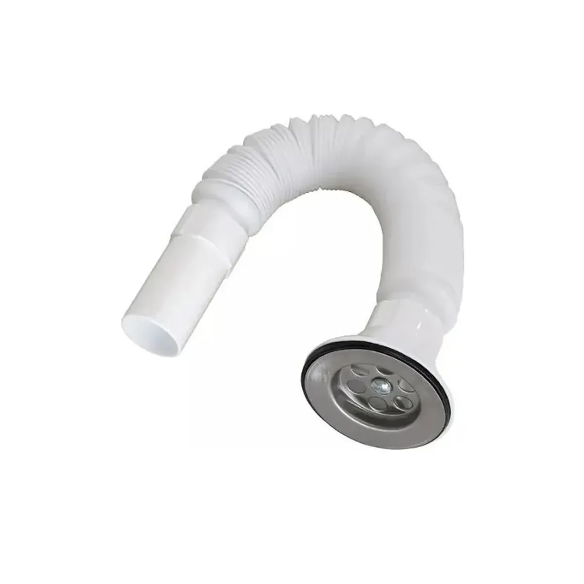 GENERICO - Sifón Flexible Plástico Lavamanos Lavaplatos Universal