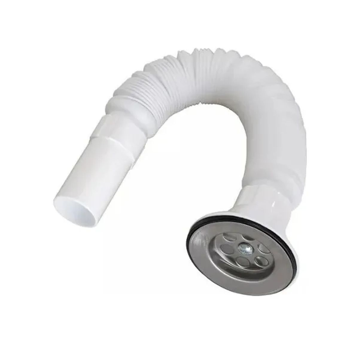 GENERICO - Sifón Flexible Plástico Lavamanos Lavaplatos Universal