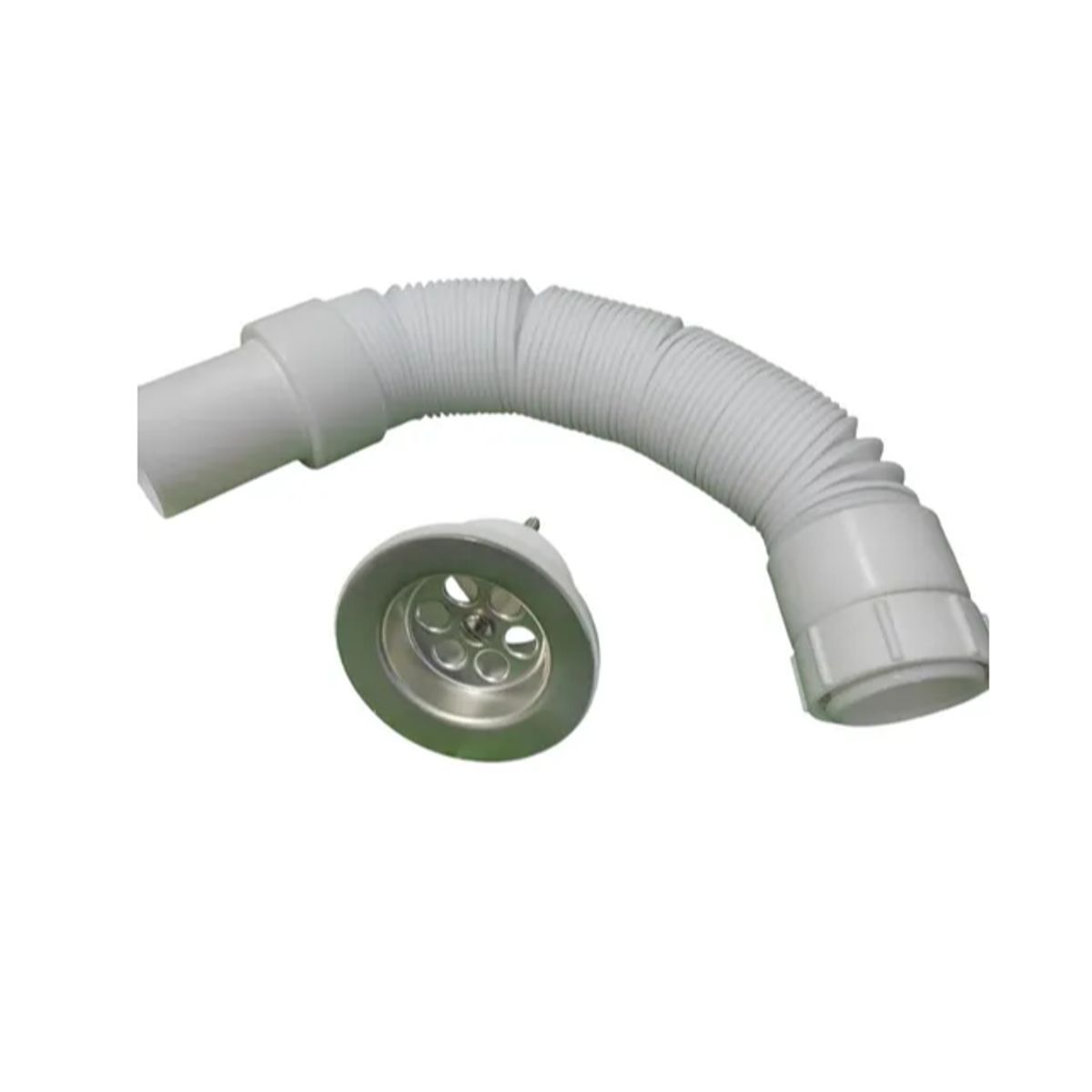 GENERICO - Sifón Flexible Plástico Lavamanos Lavaplatos Universal