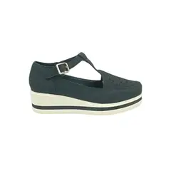 HERIEL - Zapato Panchita Negra Plataforma