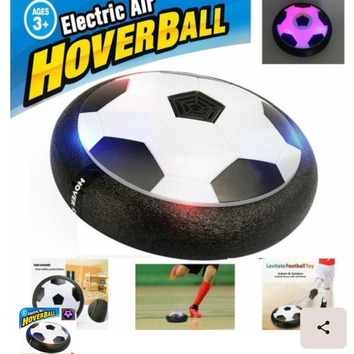 GENERICO - Pelota Flotante De Futbol Soccer Con Luz Juguete Para Niños