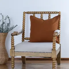 NATURALINO - Cojín Lino Grueso 55x55 San Pedro Cobre -