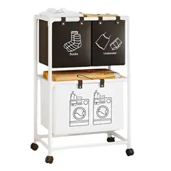 GENERICO - Cesta Ropa Sucia Con Ruedas