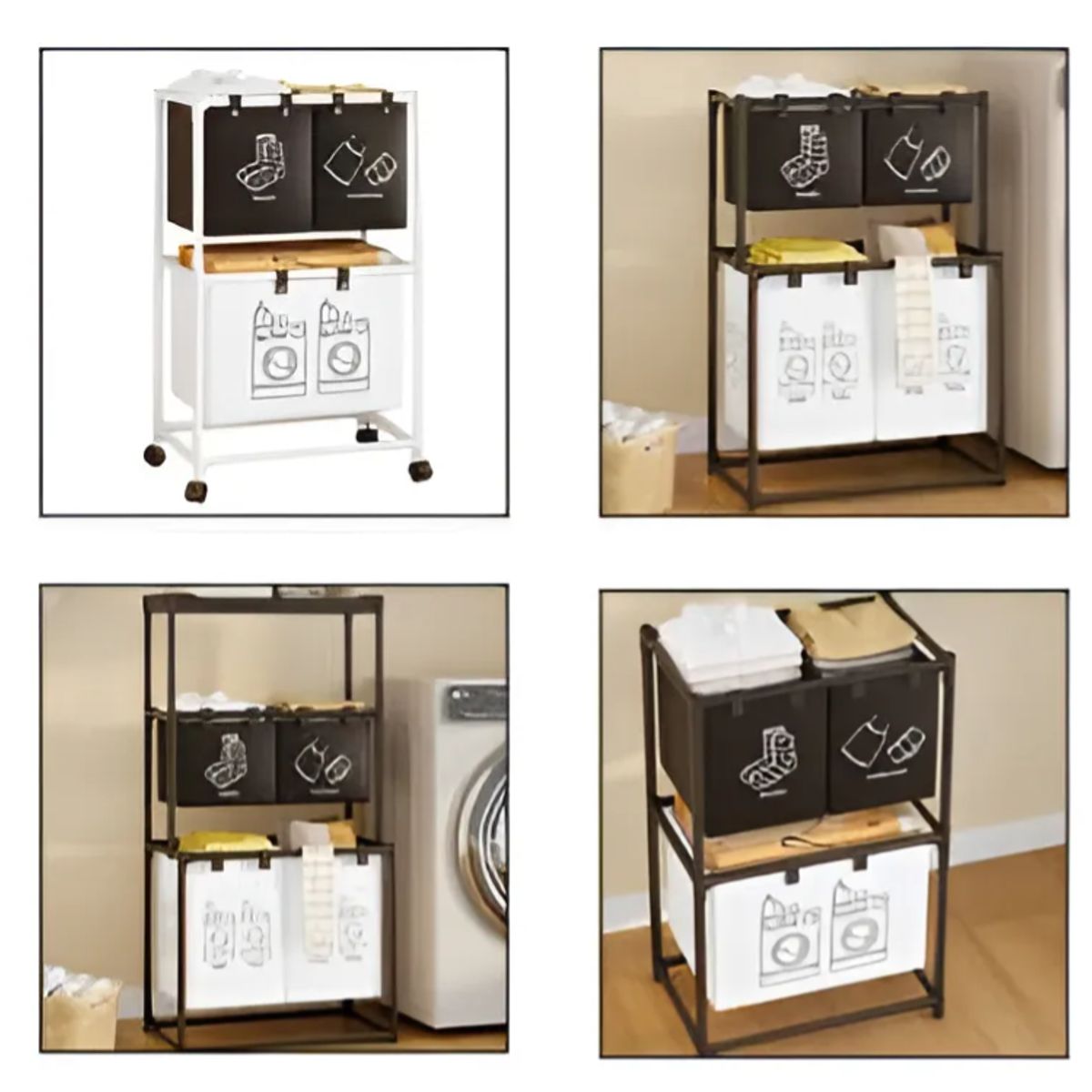 GENERICO - Cesta Ropa Sucia Con Ruedas