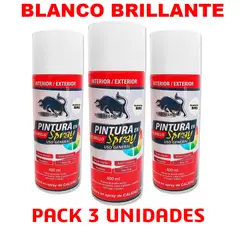 OEM - Pintura en spray Pack 3 Unidades Color Blanco Brillante